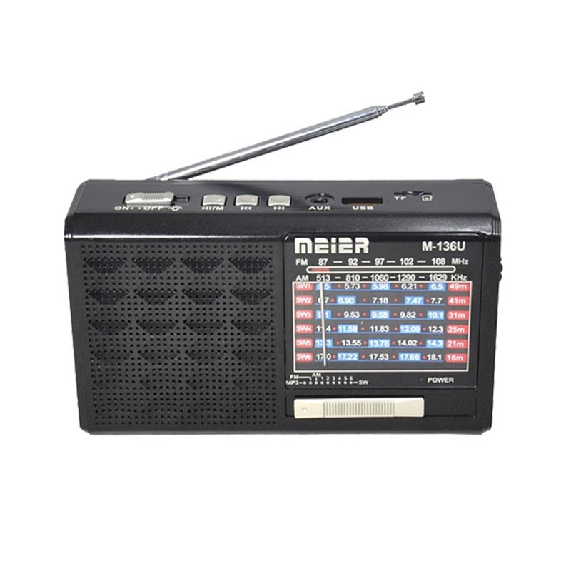 رادیو اسپیکر رم و فلش خور MEIER مدل M-136U مشکی