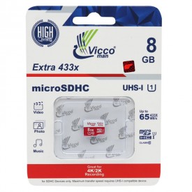 کارت حافظه Vicco Man Extra 433X U1 C10 65MB/sظرفیت 8گیگابایت