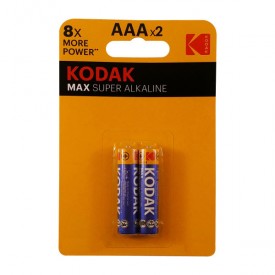 باتری نیم قلمی AAA کداک مدل MAX SUPER ALKALINE کارتی 2 عددی