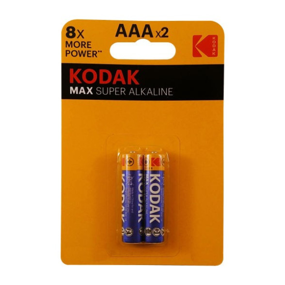 باتری نیم قلمی AAA کداک مدل MAX SUPER ALKALINE کارتی 2 عددی