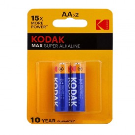 باتری قلمی AA کداک مدل MAX SUPER ALKALINE کارتی 2 عددی