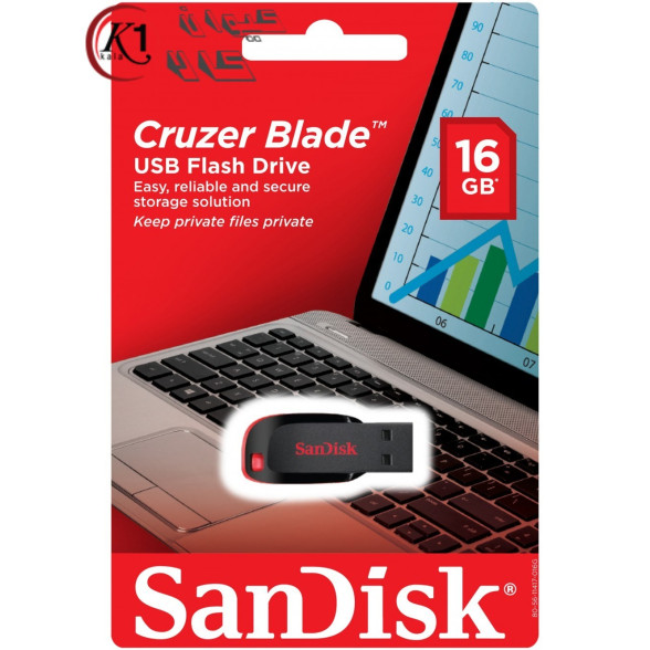  فلش مموري سن ديسک مدل کروزر بليد ظرفيت 16 گيگابايت|SanDisk Cruzer Blade Flash Memory 16GB|كيوان كالا
