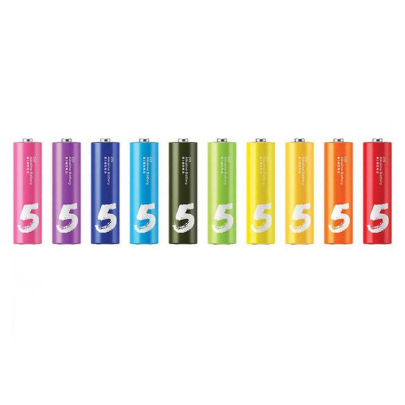 باتری قلمی Alkaline Z15 LR6 1800mAh رنگی بسته ۱۰ عددی