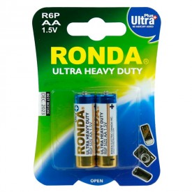 باتری دوتایی قلمی Ronda Ultra Plus Heavy Duty AA کارتی