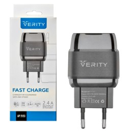 شارژر دیواری Verity مدل 2123 فست شارژ به همراه کابل شارژ Micro USB