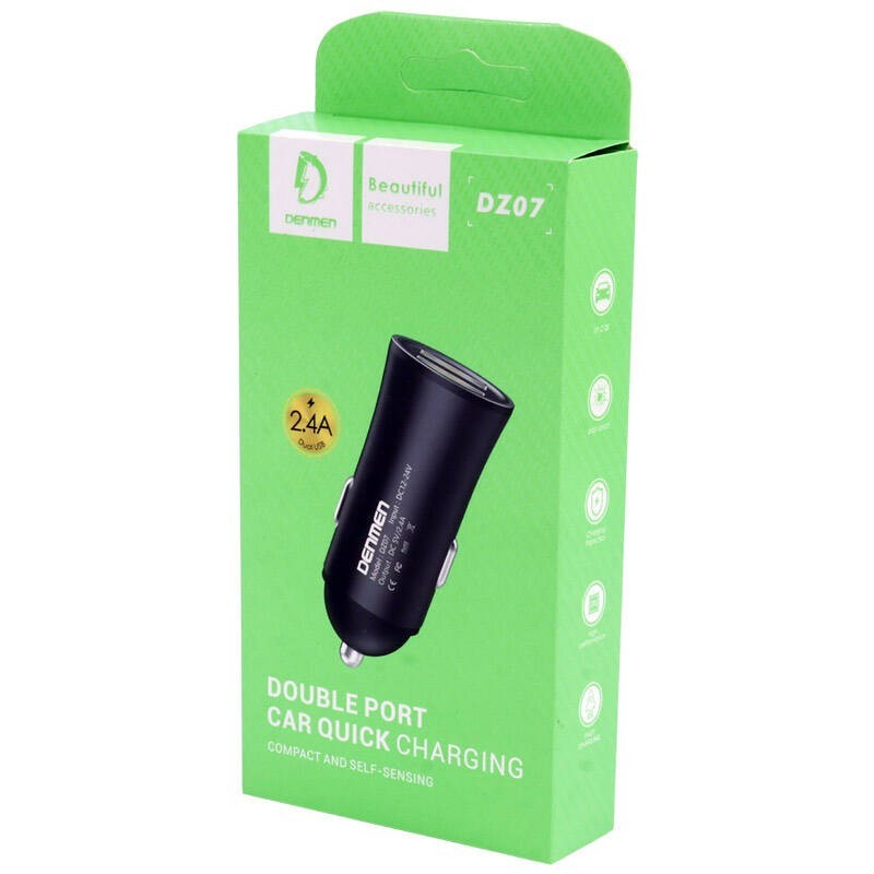 شارژر فندکی فست شارژ Denmen DZ07 2.4A 12W