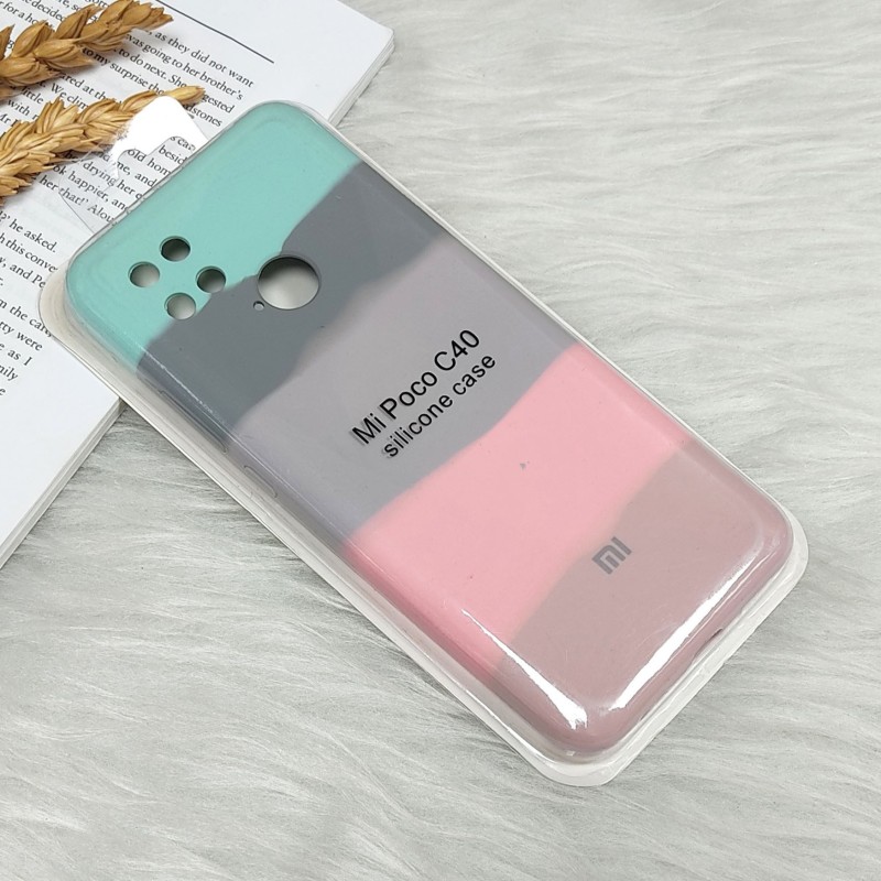 قاب سیلیکونی اورجینال رنگین کمانی Xiaomi Poco C40