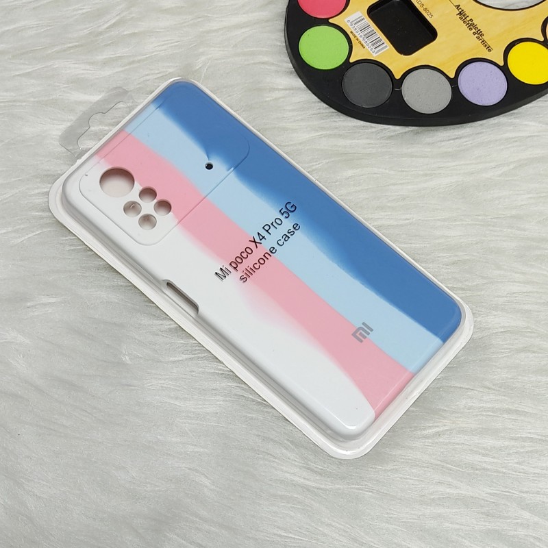 قاب سیلیکونی اورجینال رنگین کمانی Xiaomi Poco X4 Pro 5G