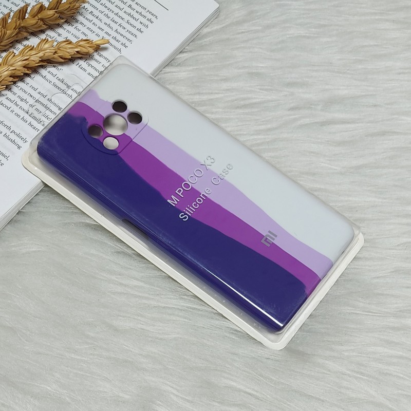 قاب سیلیکونی اورجینال رنگین کمانی Xiaomi Poco X3 / X3 NFC / X3 Pro