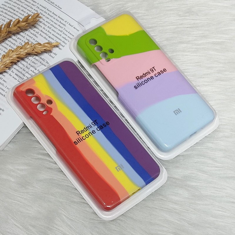 قاب سیلیکونی اورجینال رنگین کمانی Xiaomi Redmi 9T