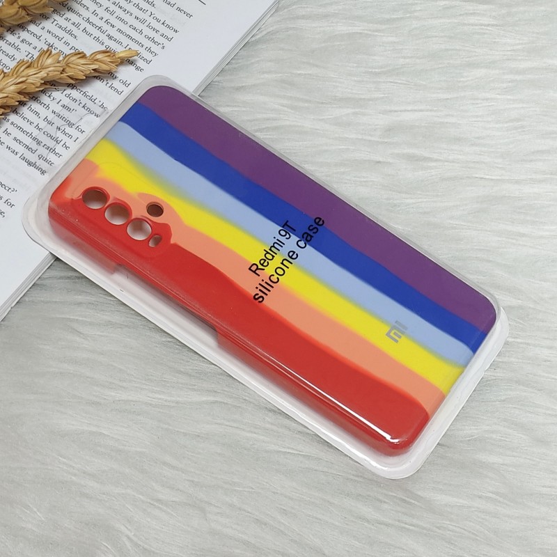 قاب سیلیکونی اورجینال رنگین کمانی Xiaomi Redmi 9T
