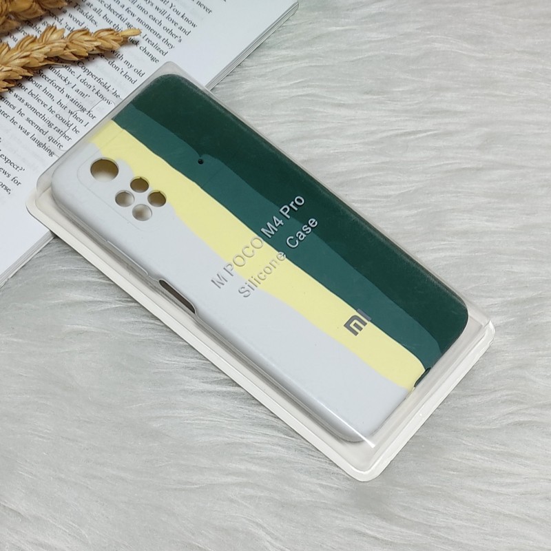 قاب سیلیکونی اورجینال رنگین کمانی Xiaomi Poco M4 Pro 4G