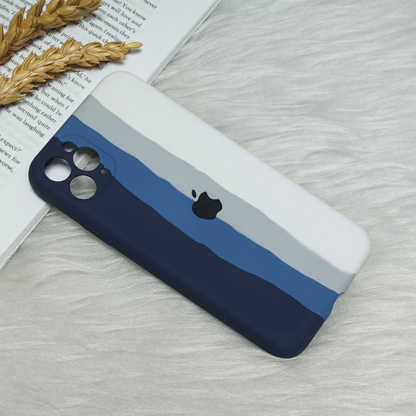 قاب سیلیکونی اورجینال رنگین کمانی iPhone 11 Pro Max