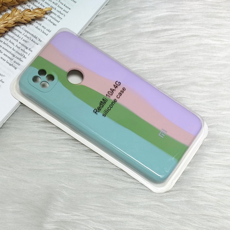 قاب سیلیکونی اورجینال رنگین کمانی Xiaomi Redmi 10A