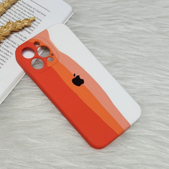 قاب سیلیکونی اورجینال رنگین کمانی iPhone 13 Pro Max