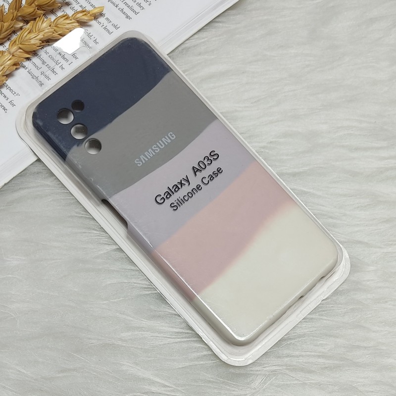 قاب سیلیکونی اورجینال رنگین کمانی زیر بسته Samsung A03s