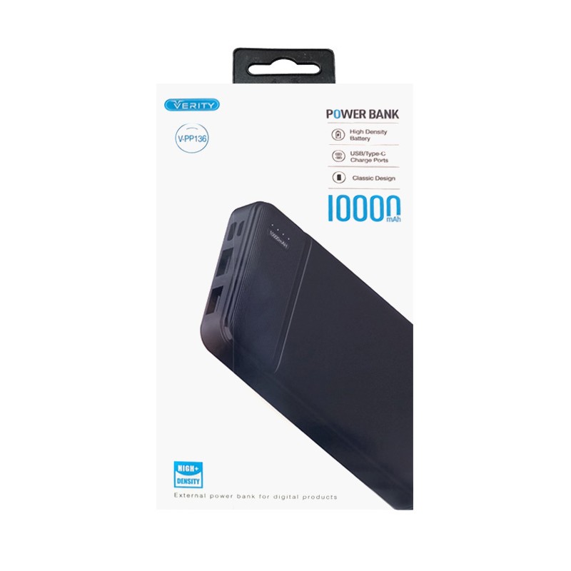 پاوربانک وریتی ظرفیت 10000 مدل V-PH136