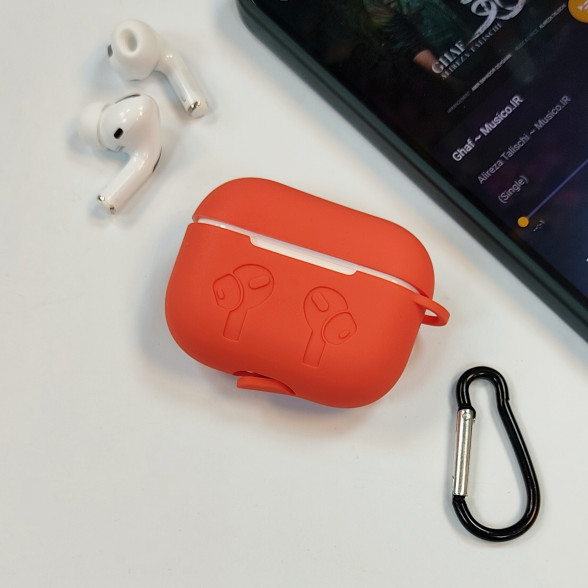 کاور سیلیکونی اورجینال نارنجی Airpods Pro