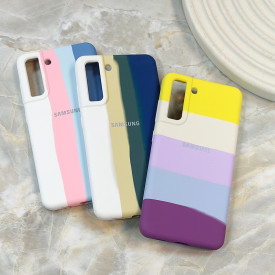 قاب سیلیکونی اورجینال رنگین کمانی Samsung S21 FE