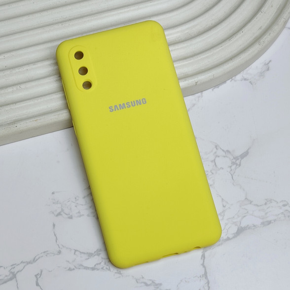 قاب سیلیکونی اورجینال محافظ لنزدار Samsung A02