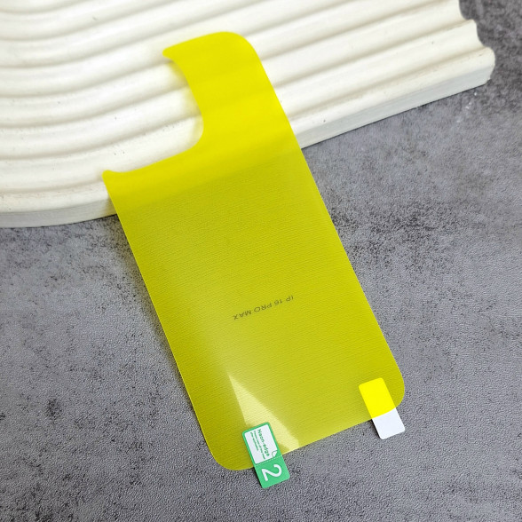 برچسب پشت تمام چسب زرد Iphone 16 Pro Max