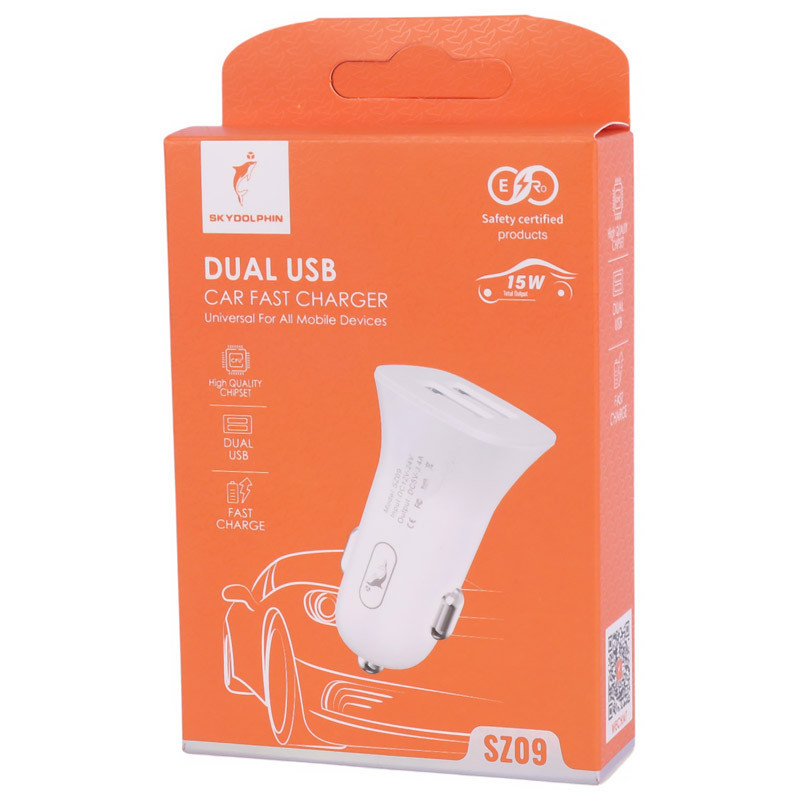 شارژر فندکی فست شارژ 12 وات Sky Dolphin مدل SZ09