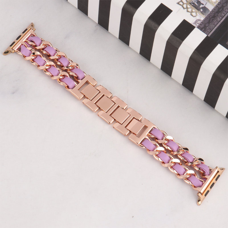بند کارتیر چرمی اپل واچ 42-49 mm