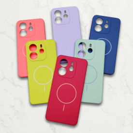 قاب سیلیکونی اورجینال طرح مگ سیف Xiaomi Redmi Note 14
