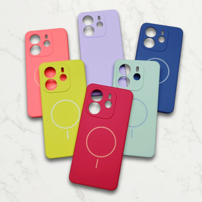 قاب سیلیکونی اورجینال طرح مگ سیف Xiaomi Redmi Note 14