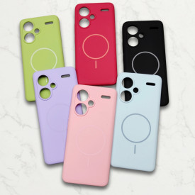 قاب سیلیکونی اورجینال طرح مگ سیف Xiaomi Redmi Note 13 Pro Plus