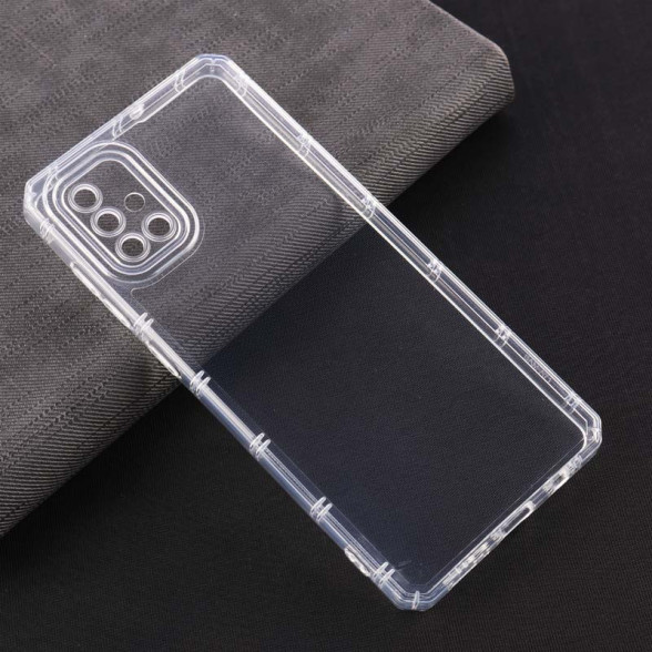 قاب ژله ای شفاف محافظ لنزدار Samsung A71