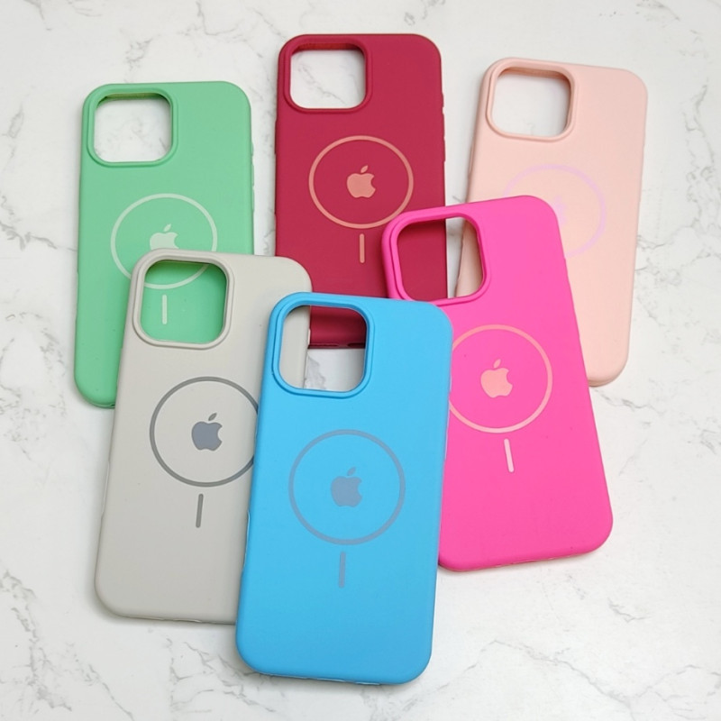 قاب سیلیکونی اورجینال طرح مگ سیف iPhone 16 Pro Max