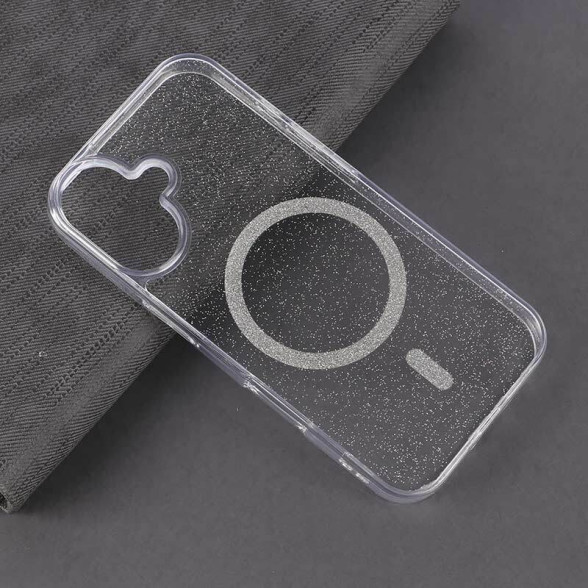 قاب شفاف اکلیلی طرح مگ سیف iPhone 16