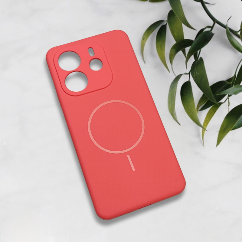 قاب سیلیکونی اورجینال طرح مگ سیف Xiaomi Redmi Note 14