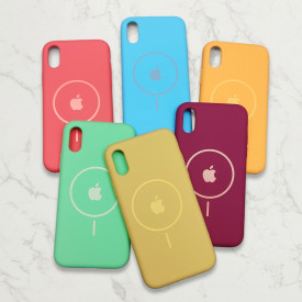 قاب سیلیکونی اورجینال طرح مگ سیف iPhone X / Xs