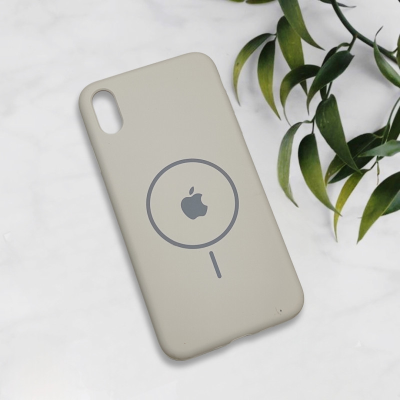 قاب سیلیکونی اورجینال طرح مگ سیف iPhone Xs Max