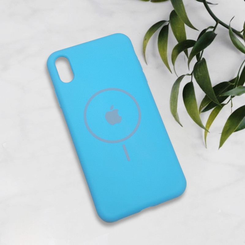 قاب سیلیکونی اورجینال طرح مگ سیف iPhone Xs Max