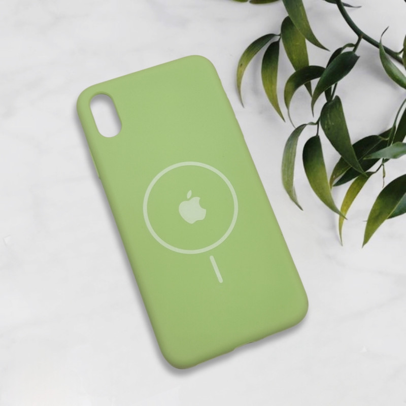 قاب سیلیکونی اورجینال طرح مگ سیف iPhone Xs Max