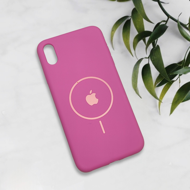 قاب سیلیکونی اورجینال طرح مگ سیف iPhone Xs Max