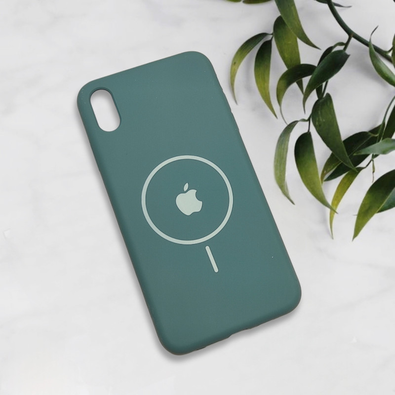 قاب سیلیکونی اورجینال طرح مگ سیف iPhone Xs Max