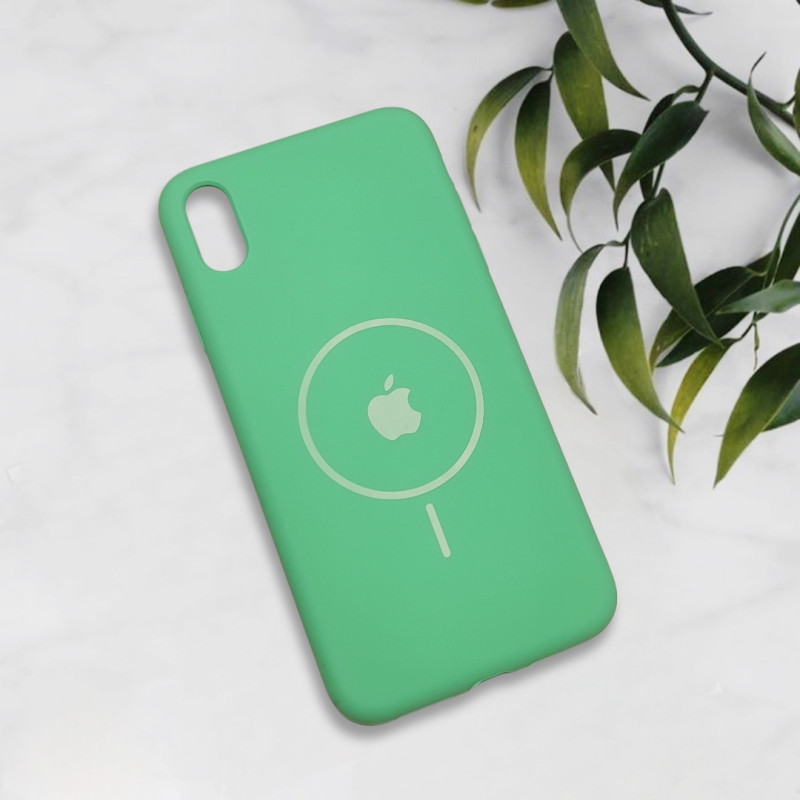 قاب سیلیکونی اورجینال طرح مگ سیف iPhone Xs Max