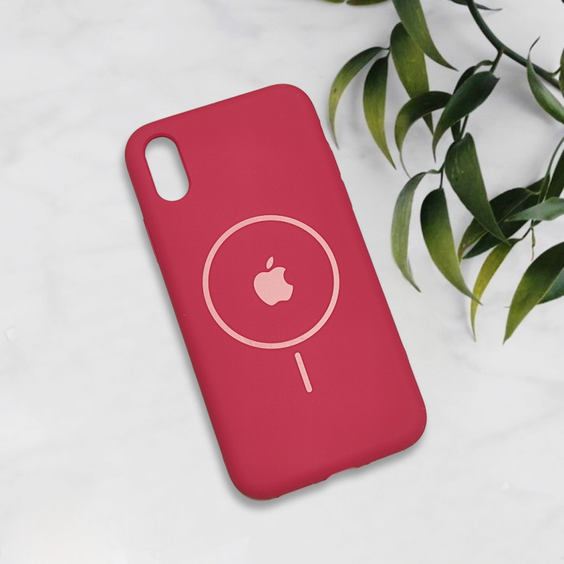 قاب سیلیکونی اورجینال طرح مگ سیف iPhone X / Xs