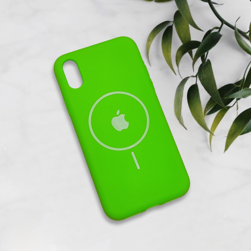 قاب سیلیکونی اورجینال طرح مگ سیف iPhone X / Xs