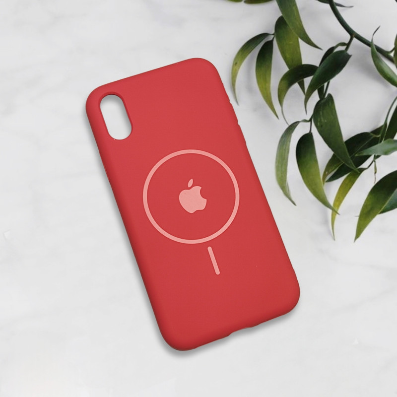 قاب سیلیکونی اورجینال طرح مگ سیف iPhone X / Xs