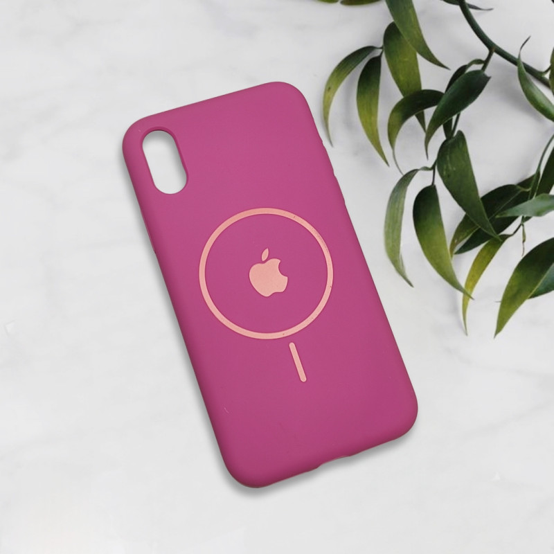 قاب سیلیکونی اورجینال طرح مگ سیف iPhone X / Xs