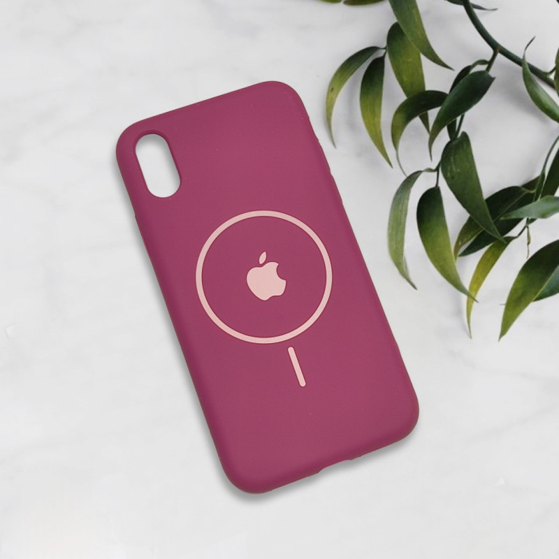 قاب سیلیکونی اورجینال طرح مگ سیف iPhone X / Xs