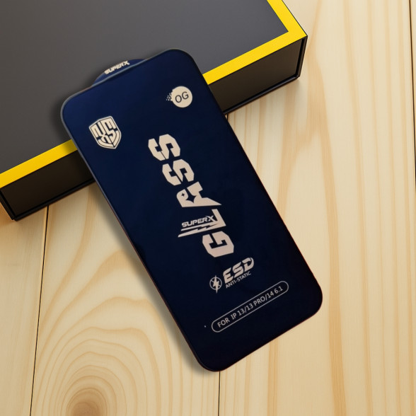 گلس Super X ESD برند OG مدل Iphone 13 / 13 Pro