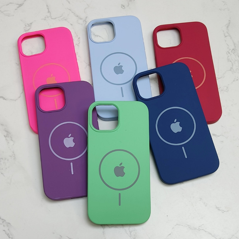 قاب سیلیکونی اورجینال طرح مگ سیف iPhone 15