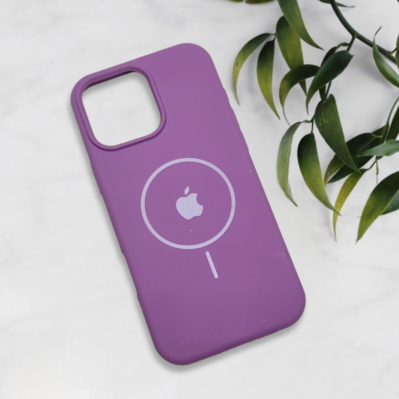 قاب سیلیکونی اورجینال طرح مگ سیف iPhone 16 Pro Max