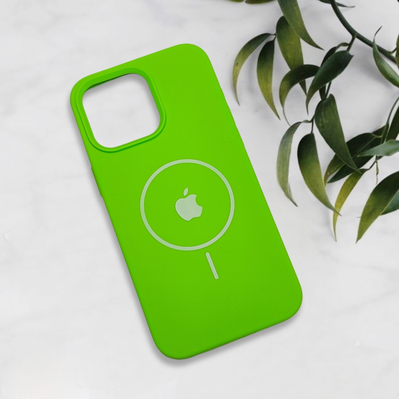 قاب سیلیکونی اورجینال طرح مگ سیف iPhone 15 Pro Max